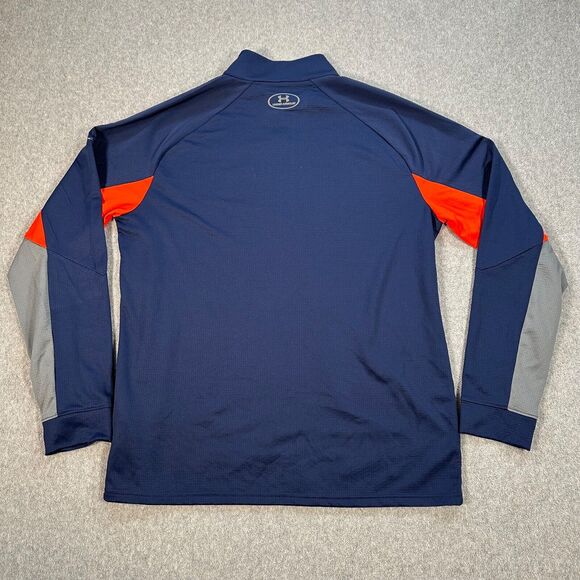 Auburn Tigers Under Armour Quarter Zip Pullover Men's Large Loose Fit Cold Gear - Picture 11 of 12